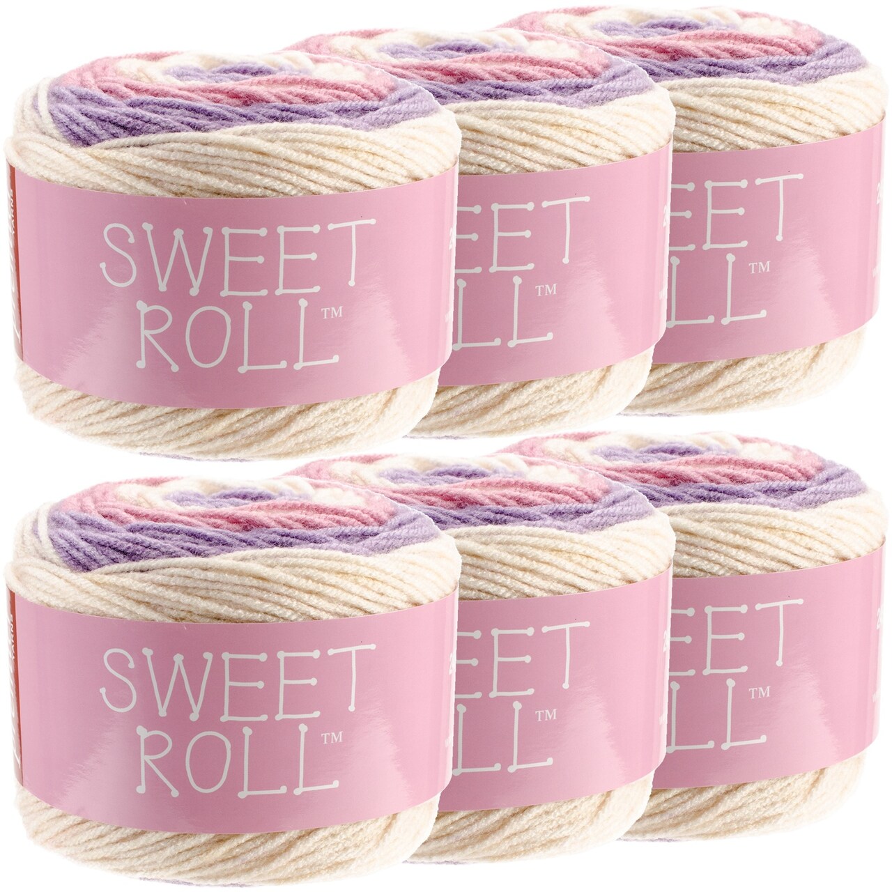 Multipack of 6 - Premier Yarns Sweet Roll Yarn-Birthday Cake Pop